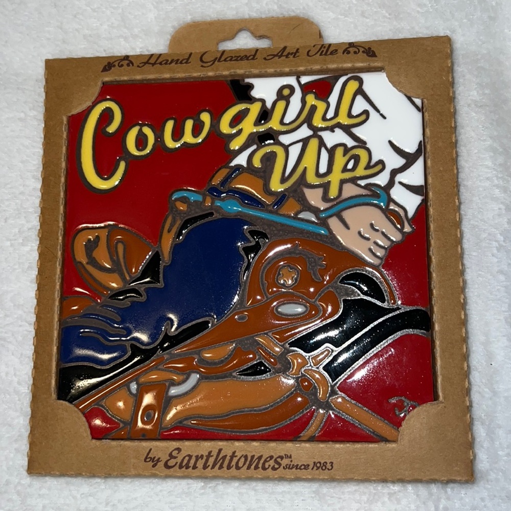 Indoor outdoor trivet/wall decor/tile and glazed in the USA Tucson Arizona
